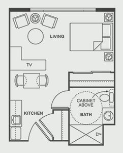 STUDIO - 350 SQ FT